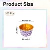 Unique Bargains Round-Grid Greaseproof Single-sided Aluminum Foil Cupcake Liners 100 Pcs - 2 of 4