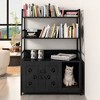 Hooseng Cat Furniture, Large Storage Space Cat Furniture, Furniture Wooden Cat tree, Cat Furniture with 3 Shelves and Doors - 3 of 4