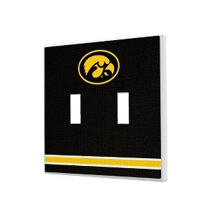 NCAA Big Ten Universities Stripe Hidden-Screw Light Switch Plate for Double Toggle - 1 of 4