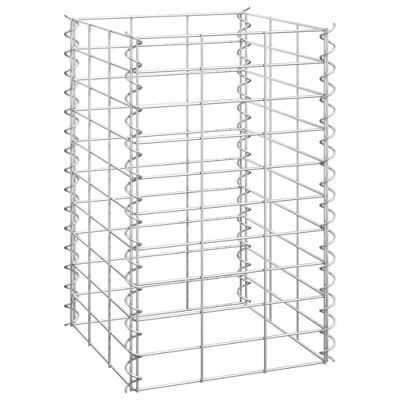vidaXL Gabion Wall Gabion Retaining Wall Gabion Basket Cage Heavy Duty Metal - 11.8" x 11.8" x 19.7" (3 pcs)