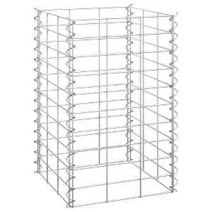 vidaXL Gabion Wall Gabion Retaining Wall Gabion Basket Cage Heavy Duty Metal - 11.8" x 11.8" x 19.7" (3 pcs) - 1 of 4
