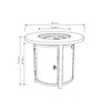 Moda Furnishings 30" Propane Gas Fire Pit Table, Round Steel Fire Pit with Imitation Wood Grain Finish for Outside Patio Deck Garden Backyard- Black - 4 of 4