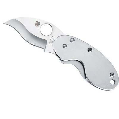 Spyderco Cricket Stainless Steel Folding Pocket Knife with 1.88" VG-10 Reverse "S" Blade | Get Secure Grip with the Stainless Steel Handle