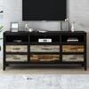 63.8" Retro Distressed TV Stand with 6 Drawers, 3 Shelves and Rustic Finish for Living Room - 2 of 4