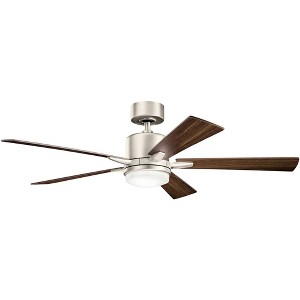 52" Kichler Lucian Brushed Nickel LED Ceiling Fan with Wall Control - 1 of 2