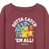 Women's - Pokémon - Gotta Catch 'Em All Group Lightweight French Terry Wide Neck Long Sleeve Shirt - 2 of 4