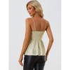 INSPIRE CHIC Women's Sleeveless Deep V Neck Shimmer Metallic Peplum Party Cami Top - 3 of 4