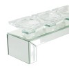 Olivia & May 20" x 5" Glass Candle Holder with Mirrored Base: Luxury Glam Style, Pillar Candle Compatible, Tabletop Elegance - 4 of 4