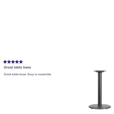 Emma and Oliver 18" Black Cast Iron Round Table Base