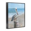 Stupell Industries Pelican Perched on Coast Black Framed Giclee Art - 3 of 4