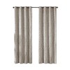 PAGED Knitted Jacquard Damask Total Blackout Grommet Top Curtain Panel, Privacy Curtain for Bedroom & Living Room - 3 of 4