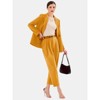 EXLURA Women's Business Blazer and High Elastic Waist Pant Suit Set Loose Fit Casual Fall Winter 2 Piece Suits for Work - 3 of 4