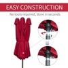 PAGED 15FT Rectangle Patio Umbrella Double Sided Outdoor Market Umbrella with Crank, Base and 12 Ribs for Garden, Poolside - 3 of 4