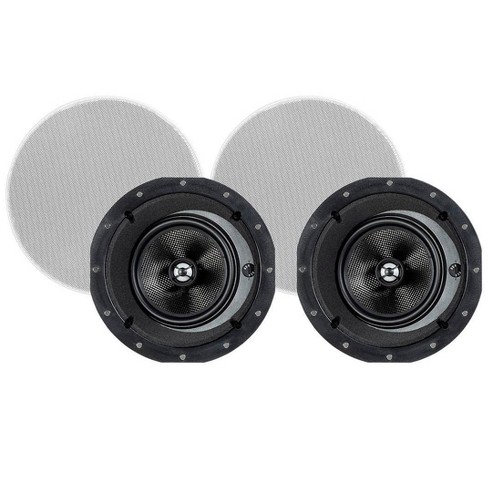 Monoprice 2 Way Carbon Fiber In Ceiling Speakers 6 5 Inch With