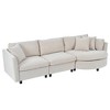 111.4" Chenille Upholstered Curved Sectional Sofa with Removable Cushions and Pillows - 4 of 4