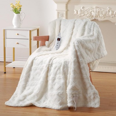 Heated Blanket, Soft Washable Electric Blanket, Heating Blanket for Bedding, With 10 Heat Settings, Sofa and Bed