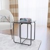 Tempered Glass Coffee Table End Table Cocktail Table Sofa Table Side Table Accent Table Center Table, Black/Transparent-ModernLuxe - 3 of 4