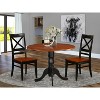 Round Dining Table Set - 3 Piece Kitchen Table & Chair Set, 42 Inch, Black Cherry Finish - 2 of 4