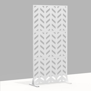 Dovelina Metal Outdoor Privacy Screen Freestanding Room Dividers Patio Decorative Screens - 1 of 4