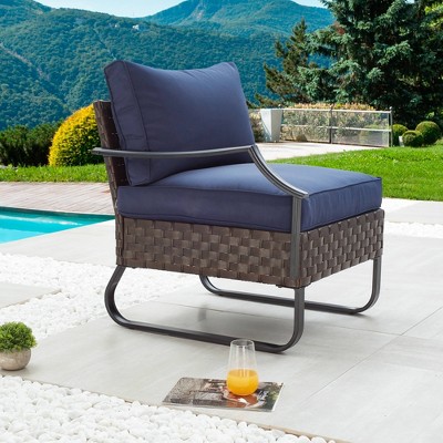 Right Arm Patio Chair - Navy - Patio Festival