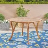 Osparple 47.25 Inch Round Patio Table,Outdoor Acacia Wood Dining Table for 4,Easy to Assemble - 2 of 4