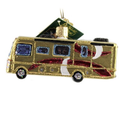 Old World Christmas 2.0" Class A Motorhome Travel Camp Live  -  Tree Ornaments