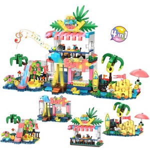 Hogokids 657pcs Beach House Building Set, 4 in-1 Girls Building Blocks Sets Toys Summer Tree House Beach Villa for Kids Ages 6+ - 1 of 4