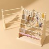 SEVOBAL Utility Storage Shelves Wooden Detachable Display Stand Holder For Jewelry Earrings Bracelet Necklace, Beige, 12.6"*7.87"*13.77" - 2 of 4