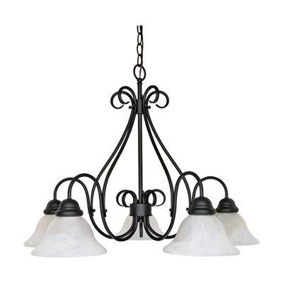 Ceiling Lights Chandelier Textured Black - Aurora Lighting