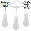 Novelty Lights 48 Feet Warm White, 2200K LED String Lights Outdoor with 24 Edison Style Bulbs, Suspended Sockets, Shatterproof and Weatherproof - 2 of 4
