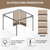 Aoodor 4-Panel Gazebo Replacement Curtains, Patio Privacy Sidewalls with Double Zipper, Replacement for Outdoor Gazebo Canopy (Curtain Only) - 4 of 4