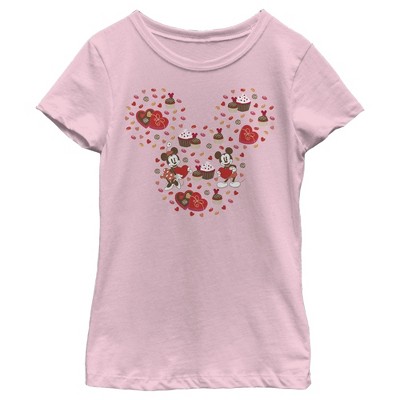 Girl's Disney Mickey and Friends Candy Silhouette T-Shirt