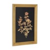 HomeRoots 21" X 14" Gold And Black Flower Bouquet Wood Framed Art - 4 of 4