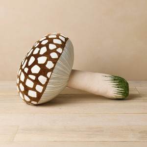 John Derian for Target 16" Velvet Mushroom Pillow - 1 of 3