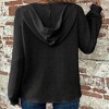 Clearlove Women's Long Sleeve Buttoned Pullover V-Neck Hoodie Drawstring Sweatshirt Shirt - 4 of 4
