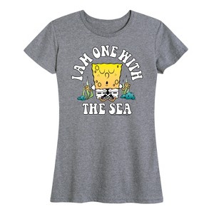 Women's - SpongeBob SquarePants - I'am One with The Sea Short Sleeve Graphic T-Shirt - 1 of 4