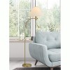 Cal Lighting 100W 3 way Ashland mini arc metal floor lamp with gooseneck 2W led reading light - 4 of 4