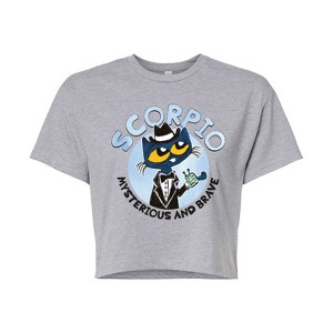Women's - Pete the Cat - Scorpio Cropped Graphic T-Shirt - 1 of 4
