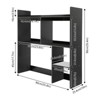 YIYIBYUS Desktop Bookshelf, Desktop 3-Tier Desk Display Rack, Black - 3 of 4