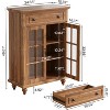 Tribesigns Wooden Shoe Cabinet, Shoe Storage Cabinet with Drawer & Adjustable Shelves, Shoe Organizer with Acrylic Doors & Solid Wood Legs - 3 of 4