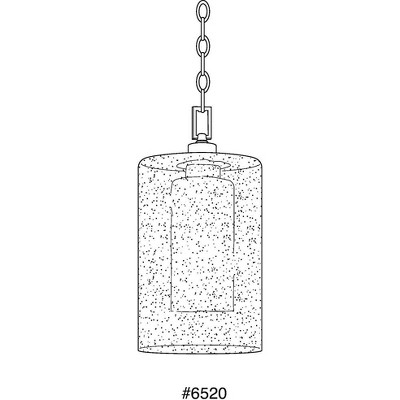 Black Aluminum and Glass Outdoor Hanging Lantern