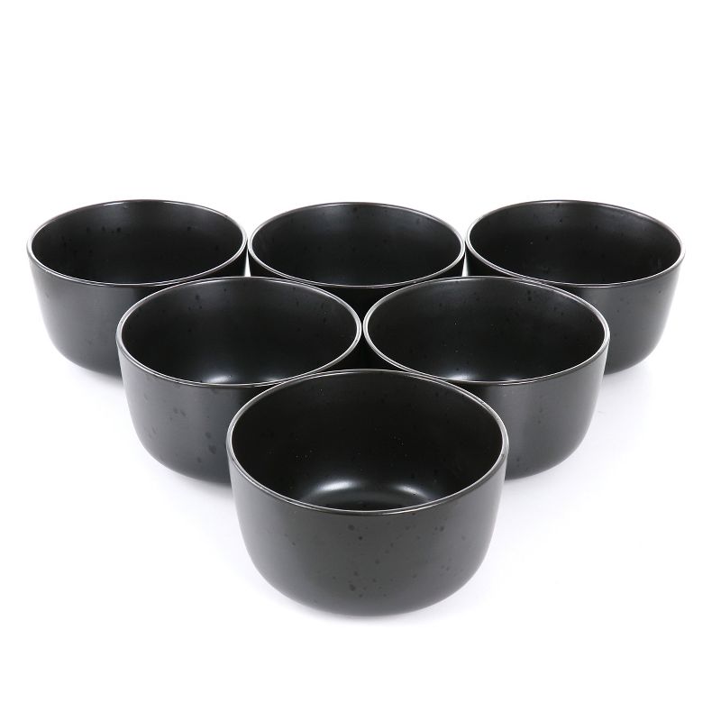 Gibson Our Table Landon 6 Piece 5.5 Inch Round Stoneware Bowl Set in Pepper, 2 of 6