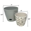 Self-Watering Indoor/Outdoor Plant Pot Set of 2 - 5" & 7" Round - 2 of 4