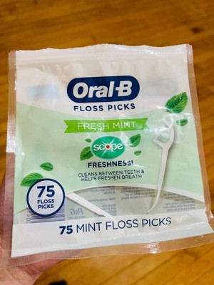 Oral B Floss Picks, Mint, Scope Outlast Flavor 75 Ea, Tooth Pastes & Floss