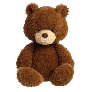 Aurora Large Riley Bear Snuggly Stuffed Animal Brown 13" - 1 of 4
