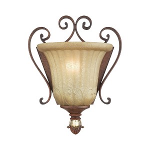 Livex Lighting Villa Verona 1 - Light Wall Light in  Verona Bronze/Aged Gold Leaf - 1 of 4