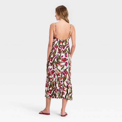 Women Beaded Strap Printed Maxi Dress – A New Day