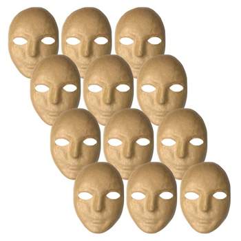 Creativity Street Full Face Papier Mach� Mask, Pack of 12