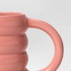 13oz Stoneware Artisan Mug Coral - Room Essentials™: Coffee Cup, Microwave & Dishwasher Safe, Hot/Cold Beverages - 3 of 3