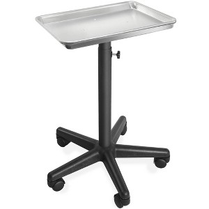 Saloniture Premium Aluminum Instrument Tray - Hair Stylist Trolley - Silver - 1 of 4